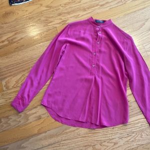 Lauren Silk top, pink, great for work